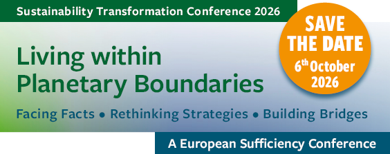 Save the date for the conference "living within planetary boundaries" on 6th October 2026. Click to subscribe the event-newsletter. Save the date for the conference "living within planetary boundaries" on 6th October 2026. Click to subscribe the event-newsletter.